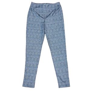 Mudd High Rise Ponte Legging Plaid Grey and Brown Print